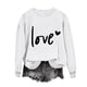 thumbnail image 1 of Penkiiy Día de San Valentín Sudadera para Mujer Lindo Amor Camisetas Corazón Casual de manga larga Camiseta de San Valentín Ropa Tops XL Blanco, 1 of 4