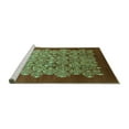 thumbnail image 2 of Ahgly Company Machine Washable Indoor Rectangle Oriental Turquoise Blue Industrial Area Rugs, 2' x 4', 2 of 4
