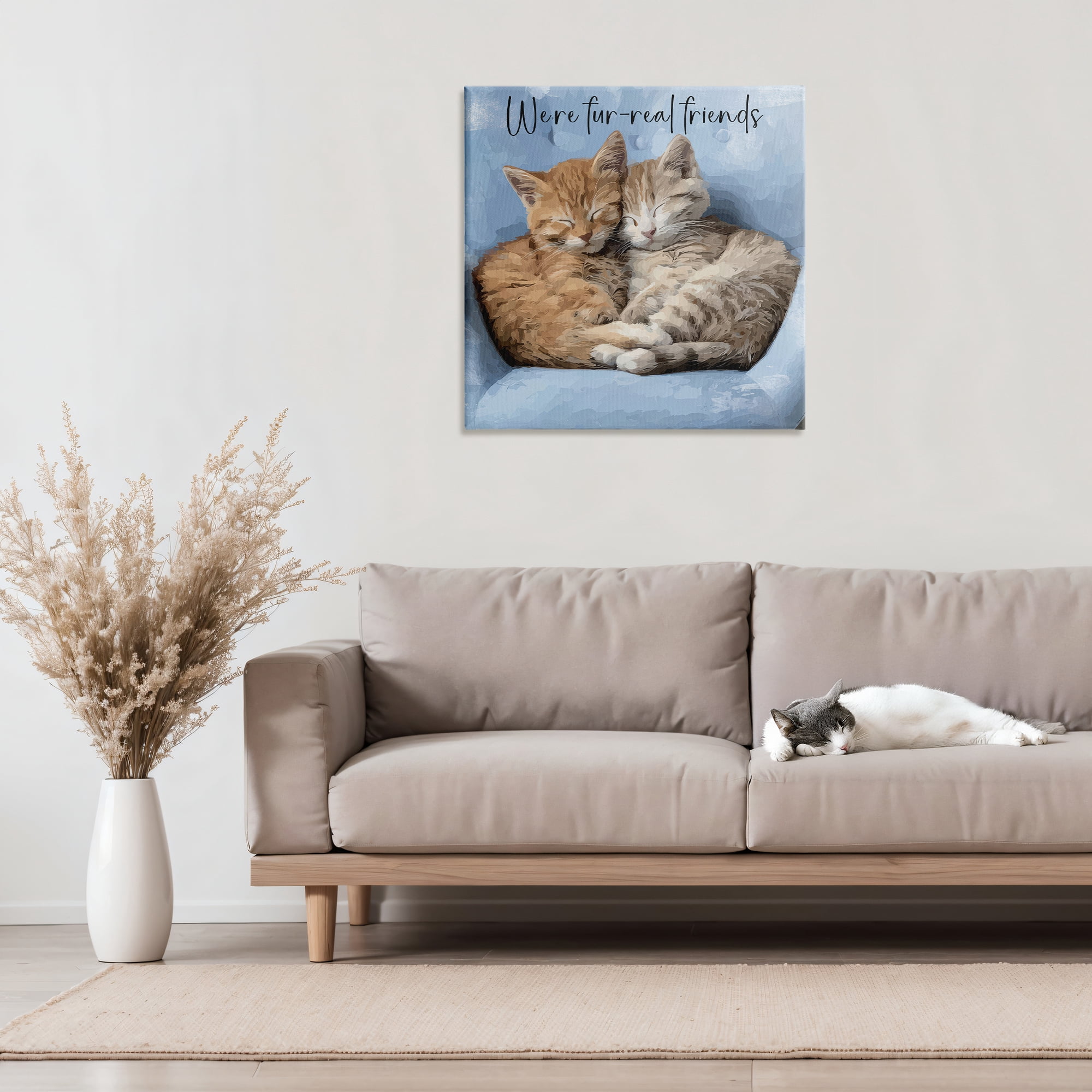 Stupell Industries We're Fur-Real Friends Canvas Wall Art, design by Kim Curinga