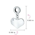 thumbnail image 3 of Bling Jewelry Womens Initial Alphabet Bead Charm Heart Crystal Dangle for Sterling Silver Bracelet, 3 of 4