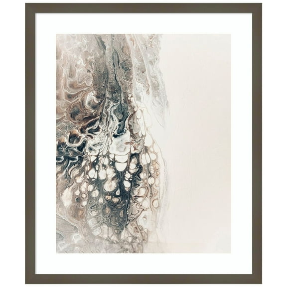 Amanti Art Abstract Flow Wood Framed Wall Art Print
