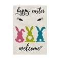 thumbnail image 3 of AZXY Happy Easter Welcome Garden Flag 12x18 Inch, Double-Sided Linen Colorful Bunny Silhouette with Carrot Print Waterproof Weather-Resistant Yard Flag for Spring Outdoor Garden Decorations, 3 of 7