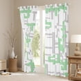 thumbnail image 3 of Manfei Modern Geometric Aesthetic Curtains Pack of 2 (42x84 Each),Pixel Geometric Curtains Blackout,Gray Green White Bedroom Curtains For Boys,Ultra Soft Home Decor, 3 of 6