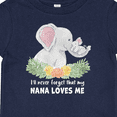thumbnail image 4 of Inktastic I'll Never Forget That My Nana Loves Me with Cute Elephants Boys or Girls Baby T-Shirt, 4 of 5