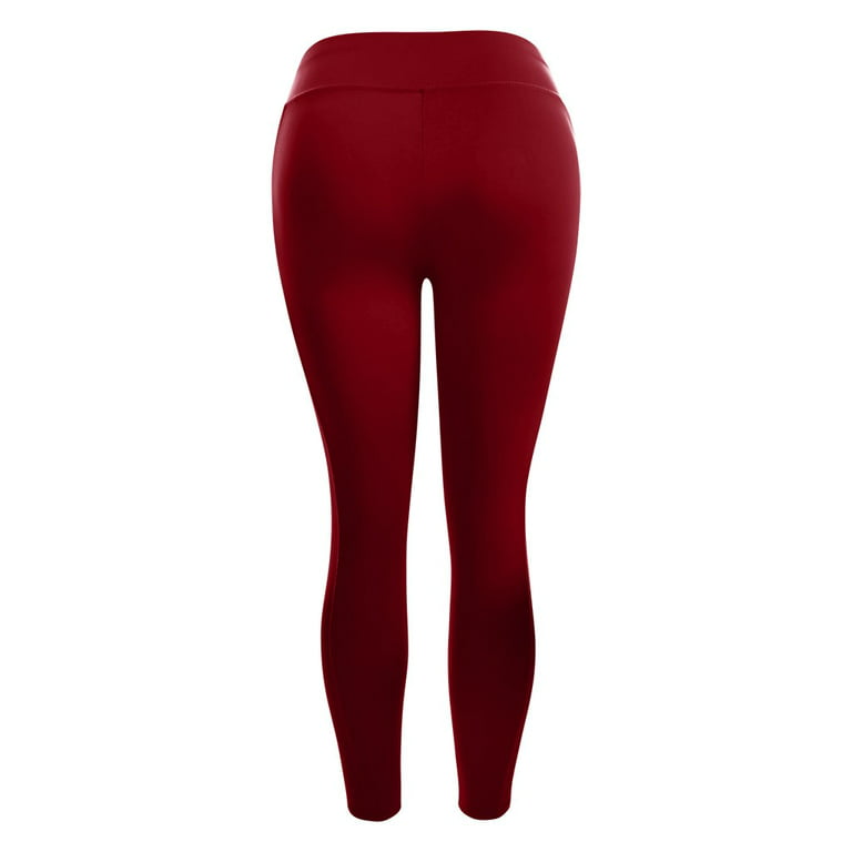Aayomet Yoga Pants For Women With Pockets Womens Crossover Flare Leggings  High Waisted Casual Cute Stretchy Full Length Workout Elegant Yoga Pants,Red  XL 