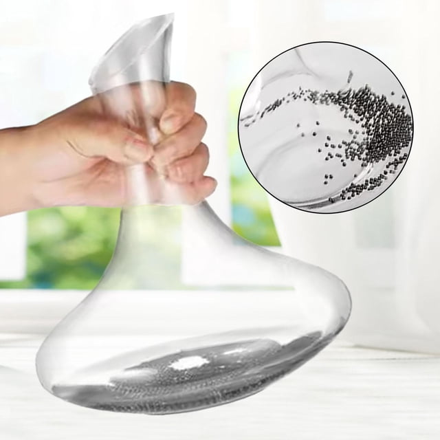 Kits de limpieza de cristalería con cuentas de limpieza, decantador versátil portátil, bolas de limpieza, accesorios de barra para cafetería y cocina
