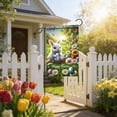 thumbnail image 7 of AZXY Happy Easter Garden Flag 12x18 Inch, Cute White Bunny with Easter Eggs Floral Butterfly Print Outdoor Yard Flag for Front Yard Porch Spring Holiday Decorations, 7 of 7