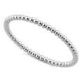 thumbnail image 1 of 925 Sterling Silver Platinum Plated Stackable Beaded Band Women Ring, 1 of 2