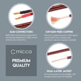 thumbnail image 3 of Cable de altavoz Micca, calibre 14, cobre puro, 2 m, 6 pies, 2 unidades, 3 of 4