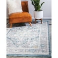 thumbnail image 1 of Unique Loom 3139575 4 ft. 3 in. x 6 ft. Prado Baracoa Rectangular Rug, Blue, 1 of 2