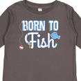 thumbnail image 4 of Inktastic Born to Fish Go Fishing Boys or Girls Long Sleeve Toddler T-Shirt, 4 of 5