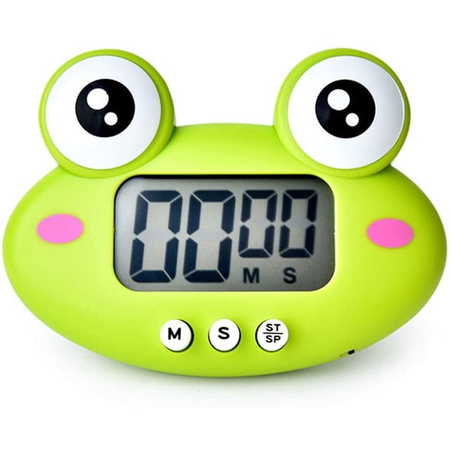 Kitchen Timer, Cute Cartoon Animal Countdown Timer, Digital Cooking Timer with Magnetic, LCD Large-Screen Visual Clock, Hangable Alarm Clock with Stand,for Cooking Bake Sport Game (Timer-QW)
