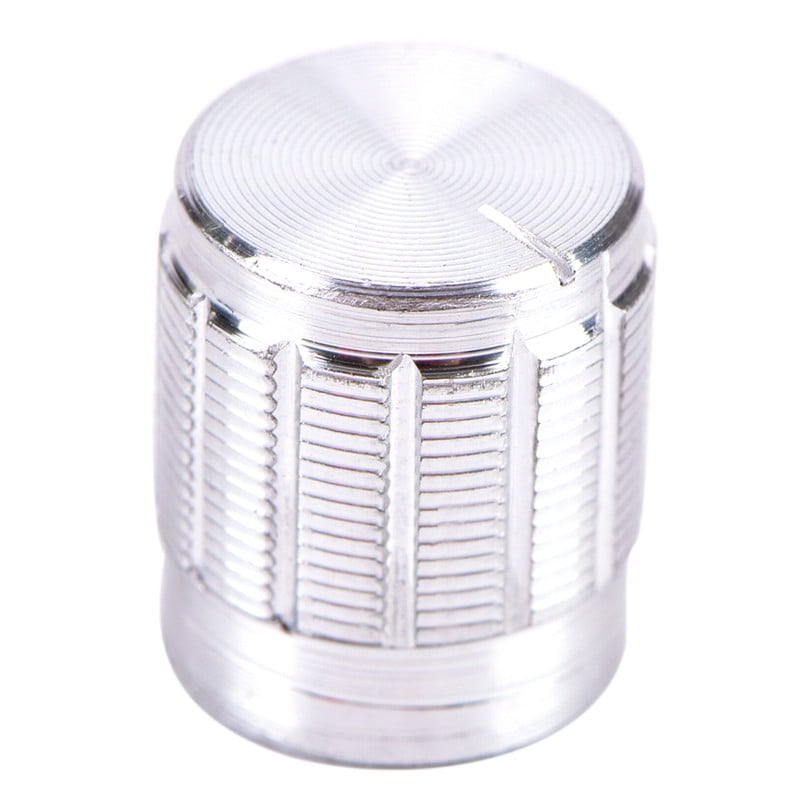 10Pcs 15x17mm Silver Knob Cap Aluminum Alloy Potentiometer Volume Regulator RS