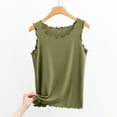 thumbnail image 2 of DFEK Womens Loose Fit Casual Flowy Tank Tops Square Neck Trendy Sleeveless Summer Tops Clothes Spring Outfits Army Green L, 2 of 5