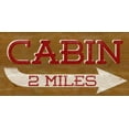 thumbnail image 2 of SD Graphics Studio 32x18 Gold Ornate Wood Framed with Double Matting Museum Art Print Titled - Cabin Sign, 2 of 4
