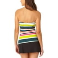 thumbnail image 2 of Anne Cole Womens Striped Bandeau Swim Top Separates White XL, 2 of 2