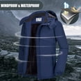 thumbnail image 5 of CAMEL CROWN Men's Waterproof Ski Jacket Warm Winter Snow Coat Mountain Windbreaker Hooded Raincoat, 5 of 7