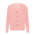 thumbnail image 6 of Cavosen Women's Knit Sweaters V Neck Button Down Short Length Cardigan Long Sleeve Stretch Outerwear Coats, 6 of 6