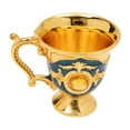 thumbnail image 4 of Vintage Metal Tea Set Coffee Set with Teapot, 6 Cups and Serving Tray Gold, 4 of 7