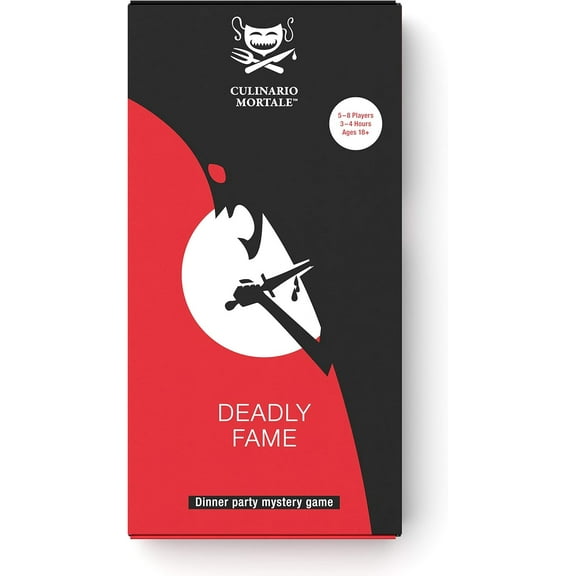 Culinario Mortale Deadly Fame – Murder Mystery Dinner Party Game for 5-8 Players