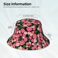 thumbnail image 3 of Pofeuu Trendy Floral Print Bucket Hat for Women Men Reflective Bucket Hats Beach Summer Sun Hat Travel Fisherman Cap, 3 of 6