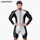 thumbnail image 3 of AMORESY - Mono deportivo de una pieza de satén brillante para hombre, con cremallera frontal, manga larga, licra, para gimnasia y fitness, 3 of 5