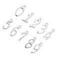 thumbnail image 7 of OUNONA 50Pcs DIY Silver Arabic Numerals Charms for Craft Making and Keychains, 7 of 7