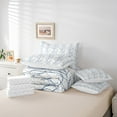 thumbnail image 6 of Feelyou Fashion Tree Branches Twin Bedding Sets 7-Piece, Blue Jungle Plant Botanical Bedding Comforter Set, Teens Kids Boys Girls Reversible Sheet Sets, Lightweight Room Decor, 6 of 8