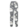 thumbnail image 5 of Halloween Pajama Pants for Women Loose Fit Wide Leg Trouser Pants Casual Elastic Waist Drawstring Palazzo Pants, 5 of 5