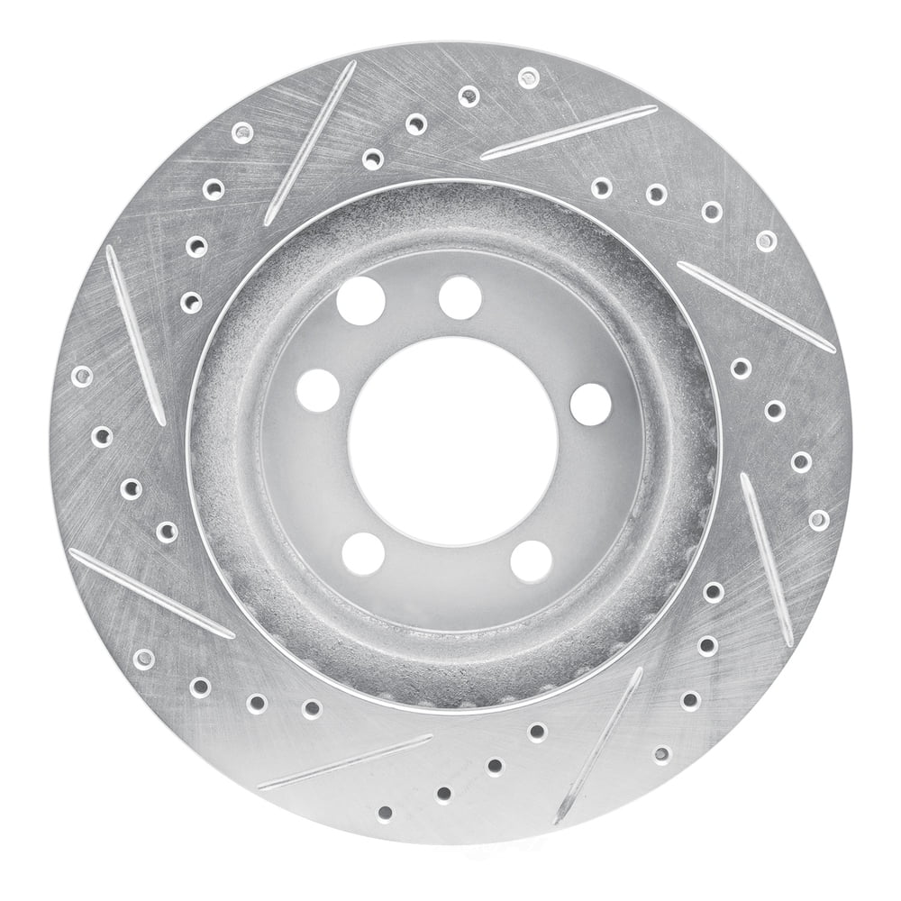 Dynamic Friction Company 631-40053R DFC Brake Rotor - Drilled And Slotted - Silver