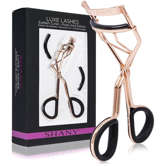 Rizador de pestañas SHANY Luxe Lashes oro rosa, 14 cm
