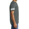 thumbnail image 3 of Mafoose Men's Game Tee with Stripes Printed Sleeves Heathered Charcoal/ White X-Small, 3 of 4