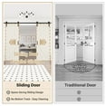 thumbnail image 4 of 72'' x 84'' Modern K Shape Primed Sliding Barn Door with Installation Hardware Kit (Double Door & Soft Close Optional), 4 of 9