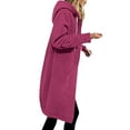 thumbnail image 4 of GaThRRgYP Winter Coats for Women,Hoodies for Women Zip Up Knee Length Tunic Fashion Sweatshirts Casual Long Sleeve Comfy Fall Hooded Jackets with Pocket Hot Pink S, 4 of 7