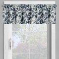 thumbnail image 4 of Ambesonne East Valance & Curtain, Oriental Eastern Flowers, 55"x30", Dark Blue Grey and Beige, 4 of 6