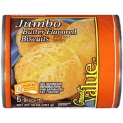 Great Value: Jumbo Butter Flavored Biscuits, 10 oz