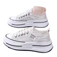 thumbnail image 3 of Women Sneakers Platform Sneakers Lace Up Casual Shoes Daily Walking Shoes Mesh Breathable Fashion Footwear For Sports Daily Wear ,Us Size:6.5, 3 of 9