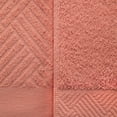 thumbnail image 3 of Basketweave Jacquard and Solid 100% Egyptian Cotton Face, Hand, and Bath Towels - 6-Piece, Coral by Blue Nile Mills, 3 of 4