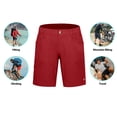 thumbnail image 7 of Little Donkey Andy Men's Hiking Cargo Shorts with 9 Pockets Lightweight Water-resistant Quick Dry Golf Travel Shorts Red S, 7 of 7