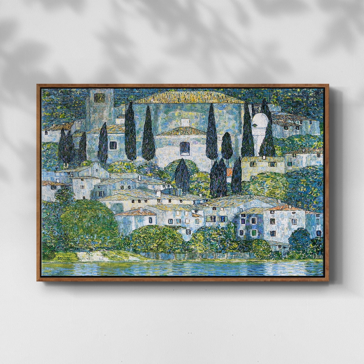 Vintage Landscape-CXIII By Wexford Home Framed in Walnut Wood Gallery Wrapped Canvas 25 in. x 37 in.