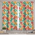 thumbnail image 2 of Ambesonne Fitness Valance & Curtain, Colorful Spots Sports Life, 55"x36", Multicolor, 2 of 6