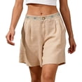 thumbnail image 6 of Qulqfy Elastic Waist Lounge Shorts Women High Waisted Athletic Loose Graphic Bow Pockets Loose Women's Shorts, 6 of 6