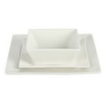 thumbnail image 3 of Gibson Home Everyday Hard Square 24 Piece Porcelain Dinnerware Set, 3 of 5