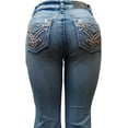 thumbnail image 4 of H&Y Women's 70s Trendy Sexy Rhinestone Studded Flare Fitted High Waist Bell Bottom Denim Jeans, 4 of 4