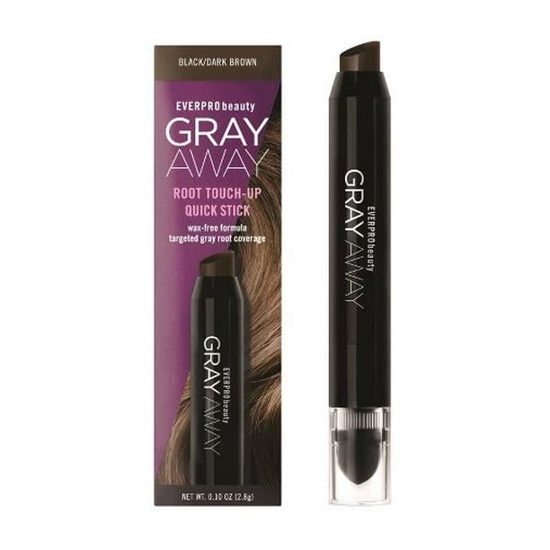 Everpro Gray Away Temporary Hair Color Root Touchup Quick Stick, Black