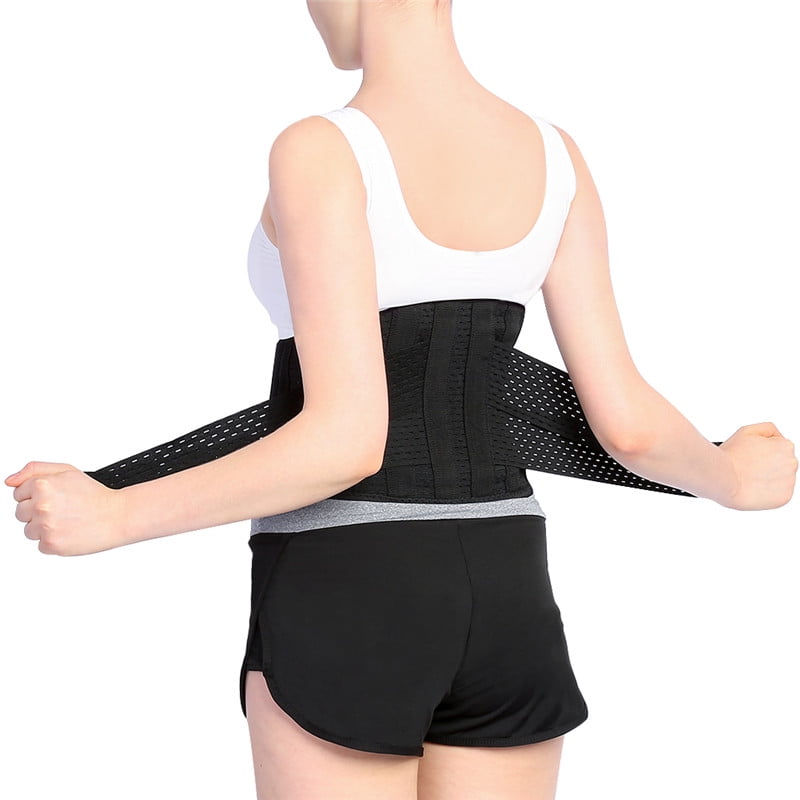 Laiking Waist Support Stabilizing Lower Back Brace Support Belt Dual-Pull Adjustable Straps Breathable Mesh Panels Compression Belt for Men&Women Relief for Back and Lumbar Pain