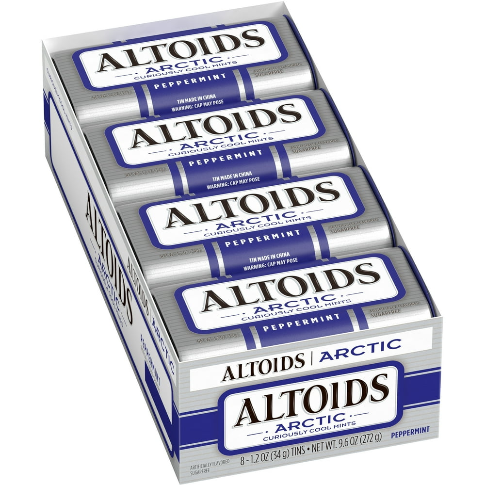 Altoids Breath Mints, Artic Peppermint, 1.2 oz Tin (Pack of 8