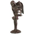 thumbnail image 2 of Angel Girl Antique Bronze Metal Garden Sculpture with Lantern, 2 of 3
