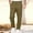 012Brown, variant on Generic Mens Linen Cargo Pants Lightweight Elastic Waist Drawstring Casual Loose Summer Beach Yoga Pants with Pockets