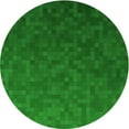 thumbnail image 1 of Ahgly Company Machine Washable Indoor Round Transitional Dark Green Area Rugs, 5' Round, 1 of 7